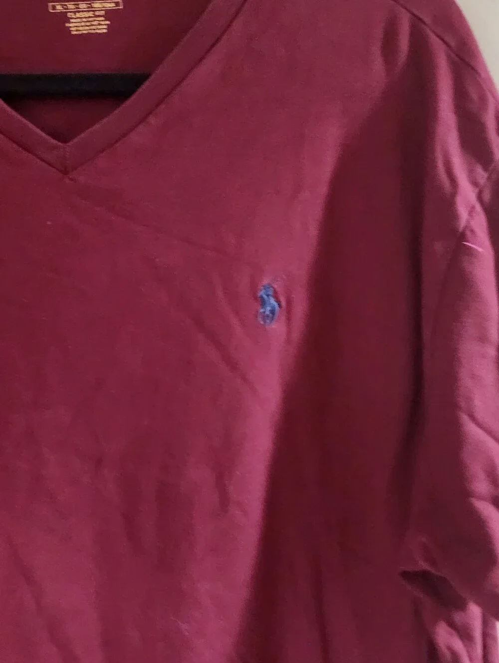 Polo by Ralph Lauren Men's Short-Sleeve V-Neck Tee in Wine